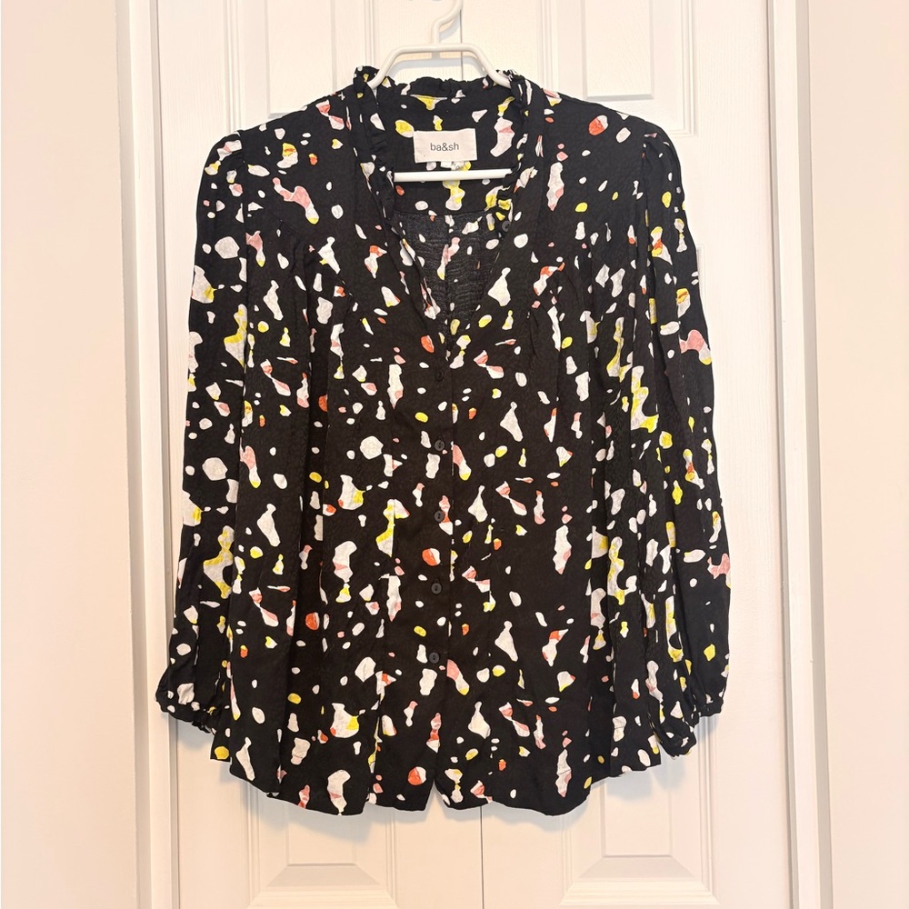 ba&sh Black Multicolor Blouse